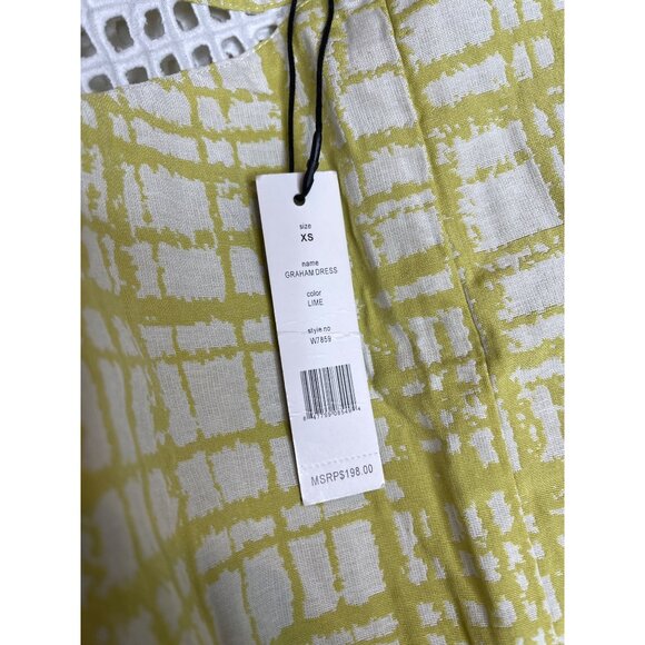 Walter Baker Women’s XS Yellow White Plaid Fit & Flare Sleeveless Dress - Picture 7 of 13